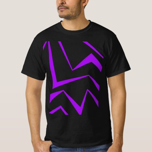 Abstract, bold, vibrant geometric zigzag pattern tシャツ (正面)