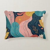 Abstract Botanical Flow Pillow アクセントクッション (正面)