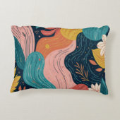 Abstract Botanical Flow Pillow アクセントクッション (裏面)