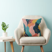Abstract Botanical Flow Throw Pillow クッション (椅子)