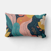 Abstract Botanical Flow Throw Pillow ランバークッション (裏面)