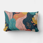Abstract Botanical Flow Throw Pillow ランバークッション (正面)