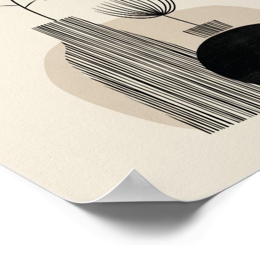 Abstract Botanical Illustration ポスター (角)