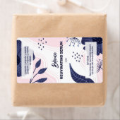Abstract Botanical Serum Dropper Bottle Labels ラベル (インサイチュ)