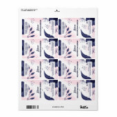 Abstract Botanical Serum Dropper Bottle Labels ラベル (フルシート)