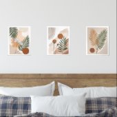 Abstract Botanical Set – Japandi Wall Art (寝室)