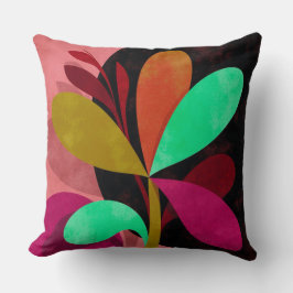 Abstract Botanical Throw Pillow クッション