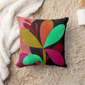 Abstract Botanical Throw Pillow  クッション (ブランケット)