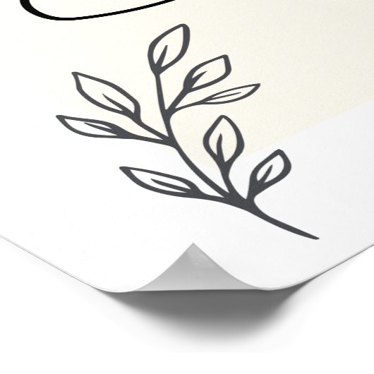 Abstract Botanical Wall Art ポスター (角)