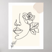 Abstract Botanical Wall Art ポスター (正面)