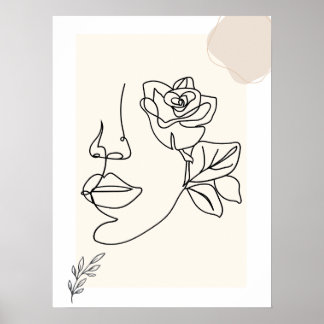 Abstract Botanical Wall Art ポスター