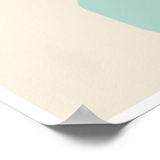 Abstract Botanical Wall Art – Minimal Line Art ポスター (角)