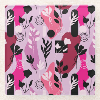 Abstract Botanics ガラスコースター
