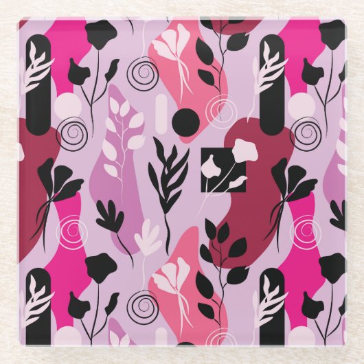 Abstract Botanics ガラスコースター (正面)