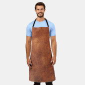 abstract brown leather texture backgroundleather,t エプロン (着用した状態)