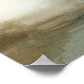 Abstract Brown Misty Landscape Vertical Wall Art  ポスター (角)