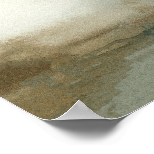 Abstract Brown Misty Landscape Vertical Wall Art  ポスター (角)