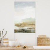 Abstract Brown Misty Landscape Vertical Wall Art  ポスター (キッチン)