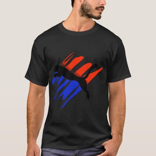 Abstract Brush Stroke Art – Bold Color Drip Graphi Tシャツ (正面)