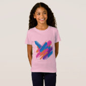 Abstract Brush Stroke Art T-Shirt – Vibrant Minima Tシャツ (正面フル)