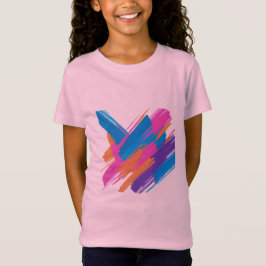 Abstract Brush Stroke Art T-Shirt – Vibrant Minima Tシャツ
