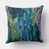 Abstract Brush Strokes in Blue, Green, and Purple クッション (裏面)