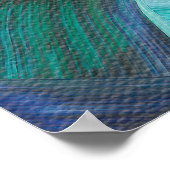 Abstract Brush Strokes in Blue, Teal, and Purple ポスター (角)