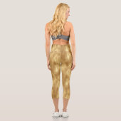 Abstract Brushed Gold Texture カプリレギンス (裏面)