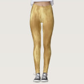 Abstract Brushed Gold Texture レギンス (正面)