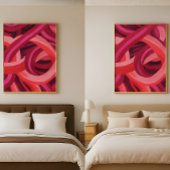 Abstract Brushstroke Ribbons. Modern Valentine Art ポスター