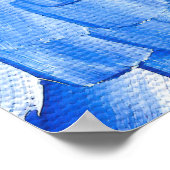 Abstract Brushstrokes in Yellow, Blue, and Gray ポスター (角)