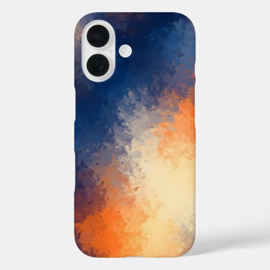 Abstract Brushstrokes: Vibrant Blue & Orange. Case-Mate iPhoneケース (裏面)
