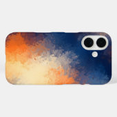 Abstract Brushstrokes: Vibrant Blue & Orange. Case-Mate iPhoneケース (裏面 (横))