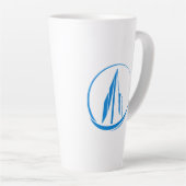 Abstract Building Peak Cityscape Circle カフェラテマグ (右アングル)