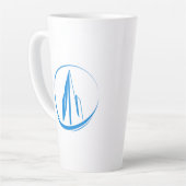 Abstract Building Peak Cityscape Circle カフェラテマグ (左アングル)