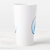 Abstract Building Peak Cityscape Circle カフェラテマグ (正面)