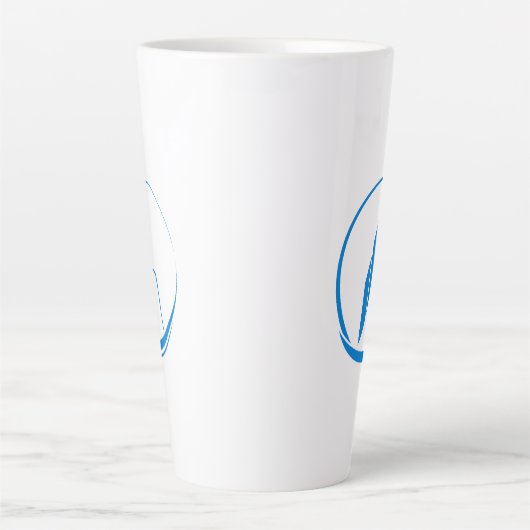 Abstract Building Peak Cityscape Circle カフェラテマグ (正面)