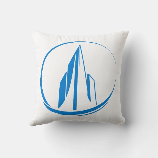 Abstract Building Peak Cityscape Circle クッション (裏面)