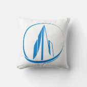 Abstract Building Peak Cityscape Circle クッション (正面)