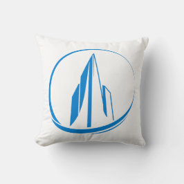 Abstract Building Peak Cityscape Circle クッション