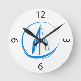 Abstract Building Peak Cityscape Circle ラウンド壁時計