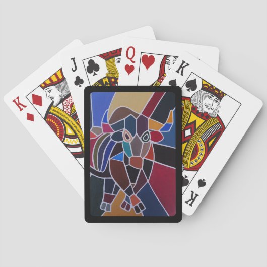 Abstract Bull Painting by Alfred Fox トランプ (裏面)