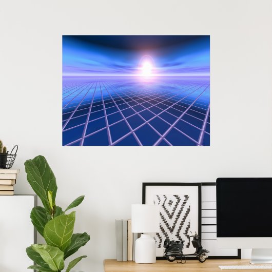 Abstract Business Background ポスター (ホームオフィス)