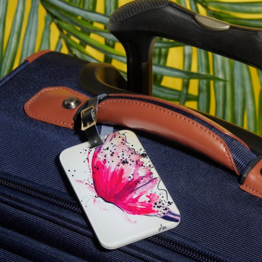 Abstract Butterfly Acrylic Luggage Tag ラゲッジタグ (正面インサイチュ1)