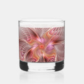 Abstract Butterfly Colorful Fantasy Fractal Art ウイスキーグラス (裏面)