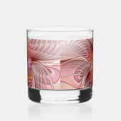 Abstract Butterfly Colorful Fantasy Fractal Art ウイスキーグラス (左)