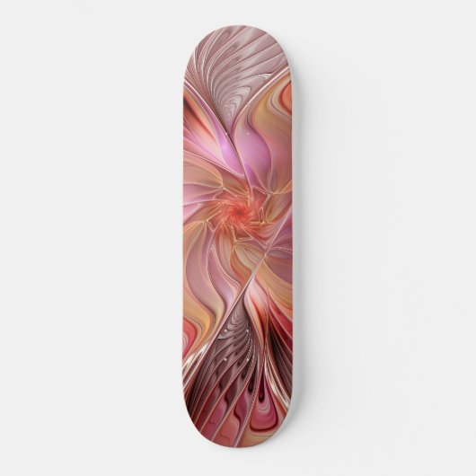 Abstract Butterfly Colorful Fantasy Fractal Art スケートボード (正面)