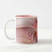 Abstract Butterfly Colorful Fantasy Fractal Art ツートーンマグカップ (左)