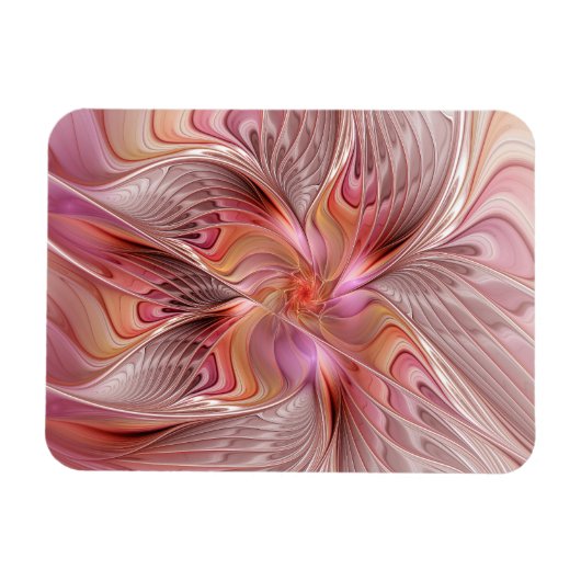 Abstract Butterfly Colorful Fantasy Fractal Art マグネット (横)
