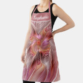 Abstract Butterfly Colorful Fantasy Fractal Name エプロン (インサイチュ)